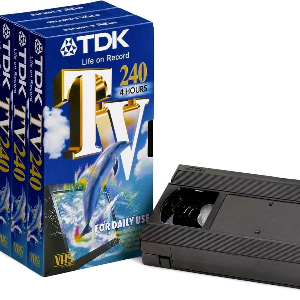 NEW! Rare Blank Video/Hi-Fi Stereo Tape VHS TDK E 240 4 Hours - 1 Casette SEALED